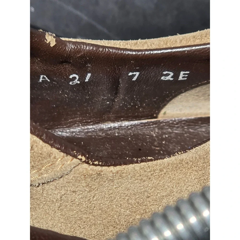 Salvatore Ferragamo Mens Tan Suede Lace Up‎ Oxford Shoes UH35404 Size 7 EE Italy
